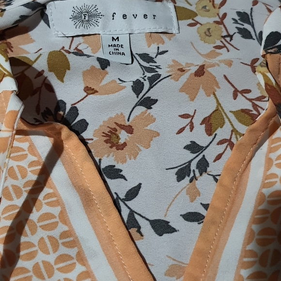 Fever Peplum Blouse with Tie Neck MED - Picture 4 of 5